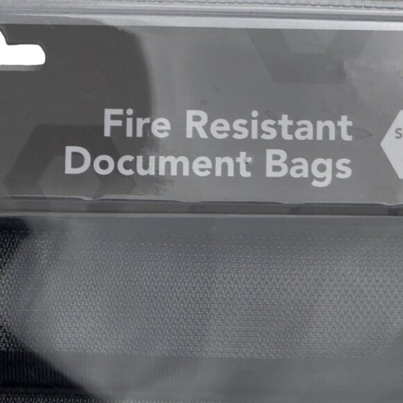 Fire Resistant Document Bags With Zippers For Cash & Documents Set Of 3 - Picture 1 of 14